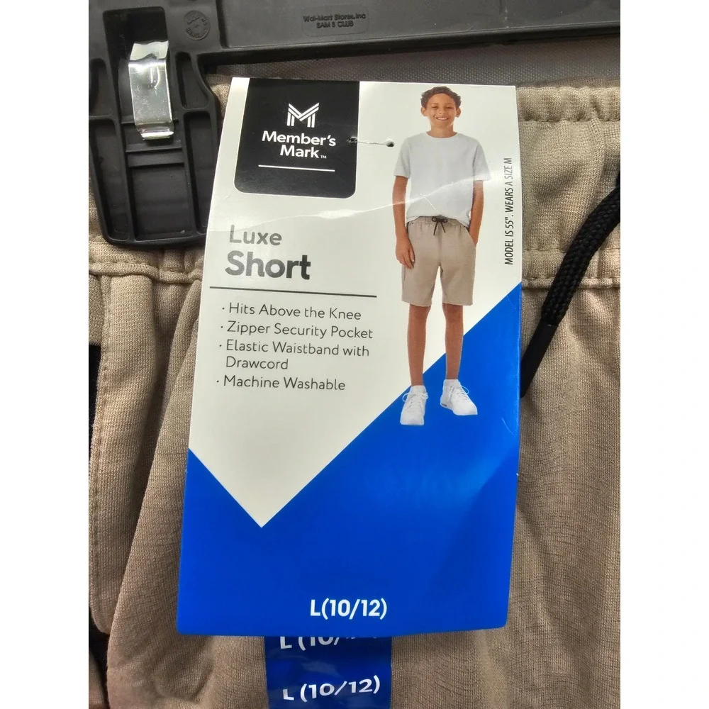 Members Mark Kids Luxe Short Washed Stone Tan‎ L 10/12 C41324 New